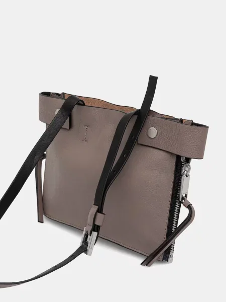 Torebka Allsaints zamszowa brązowa