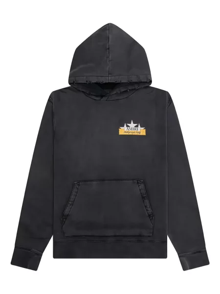 Hanorac cu glugă Amiri cu imagine negru