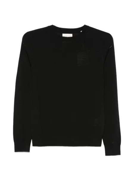 Lung pulover Gant cu decolteu rotund negru