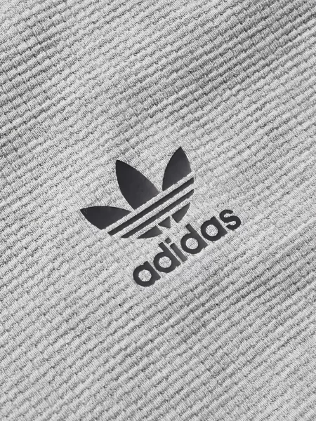 Prugasta omotati pletena polo majica Adidas siva