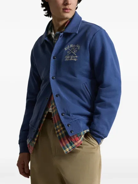Șapcă Polo Ralph Lauren cu broderie din țesătură twill în carouri albastru