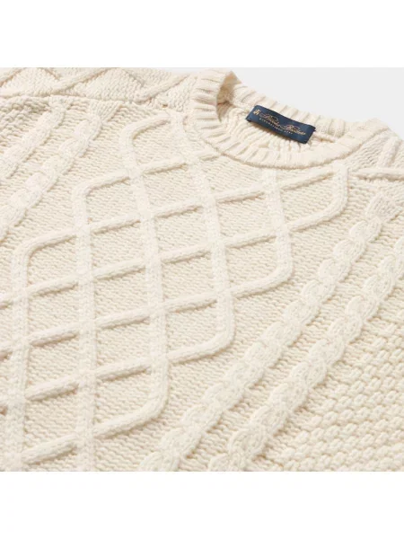 Sweter Brooks Brothers wełniany beżowy