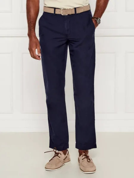 POLO RALPH LAUREN Len nadrág | Straight fit kék