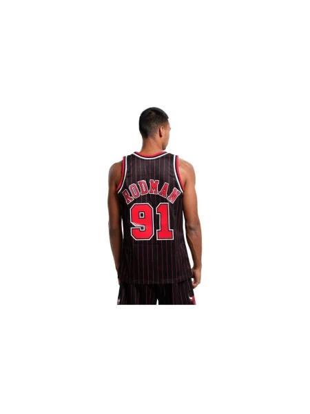 Mitchell & Ness Tricou NBA Chicago Bulls Swingman Dennis Rodman roșu / negru alb