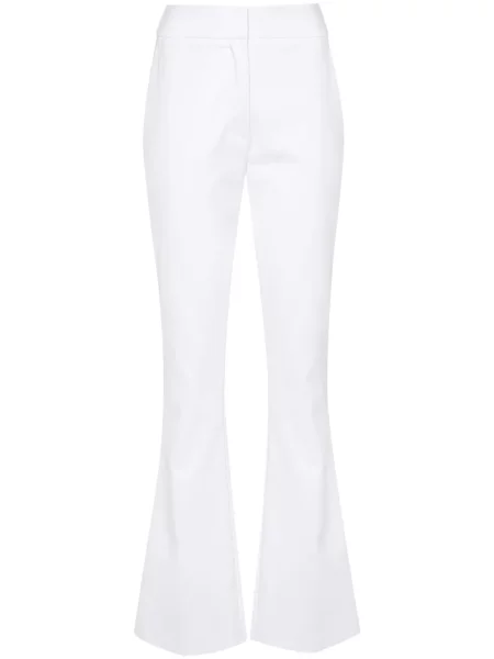 Pantaloni Genny din țesătură twill alb