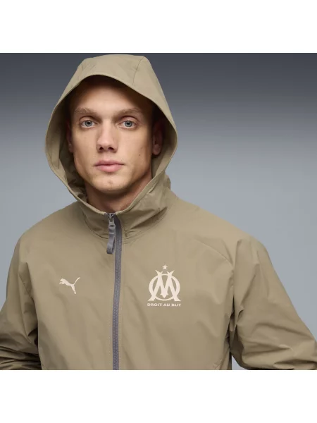 Tkana kurtka Olympique de Marseille PUMATECH Odzież S brązowy