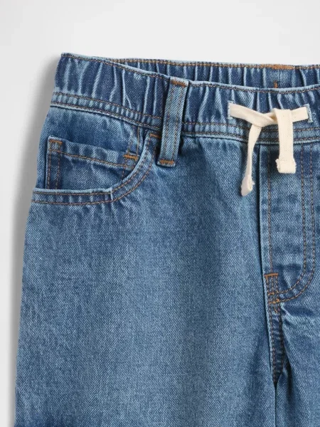 Pantaloni scurți din denim copii Gap albastru