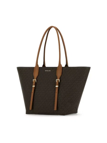 Shopperka Michael Kors z nadrukiem brązowa