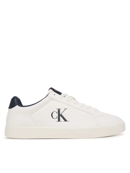 Sneakers Calvin Klein 3 Cupsole Derby Pu Smo alb