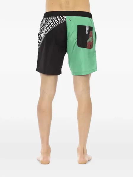 Slip de baie Bikkembergs cu imagine negru