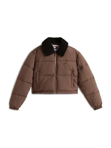 Tommy Jeans Geacă de iarnă Teddy maro