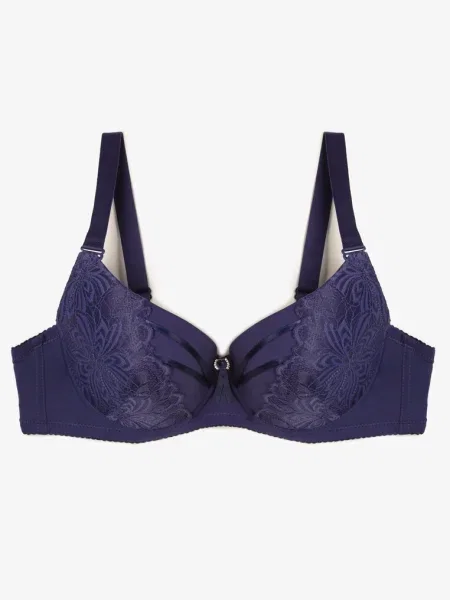Sutien Push Up Uronia Bleu Marin Dantelă