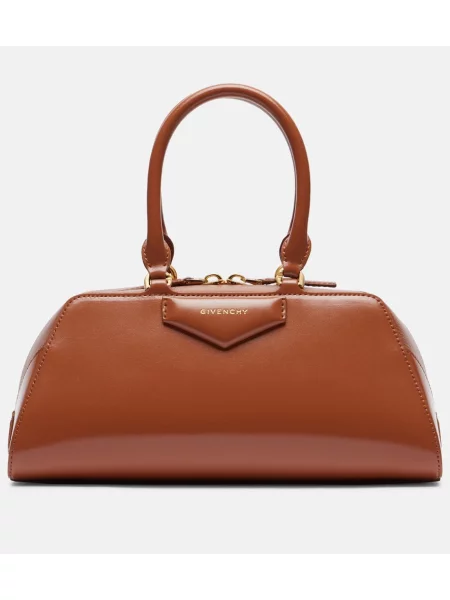 Geanta de piele Givenchy Antigona din piele maro