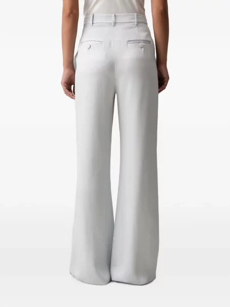 Pantaloni Trussardi cu talie înaltă albastru