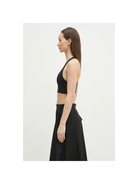 Top sportowy Vetements z logo czarny