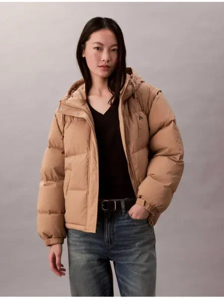 Calvin Klein Jeans Geacă de puf | Relaxed fit bej