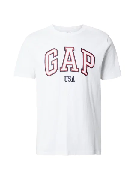 GAP Tricou albastru noapte / roșu alb