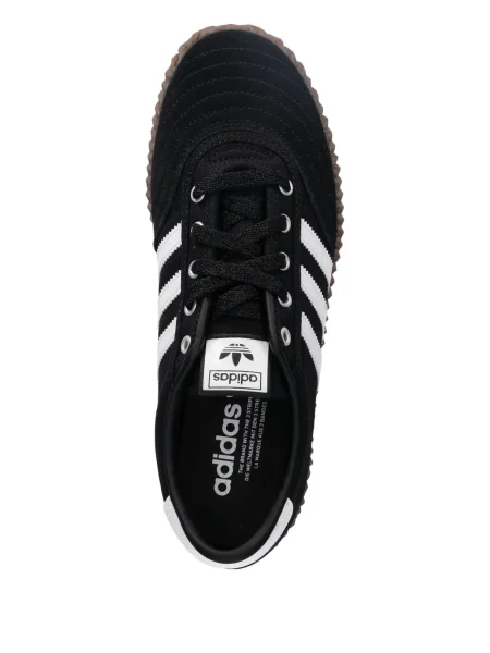 Ριγέ sneakers Adidas Campus slip-on σουέντ πορτοκαλί