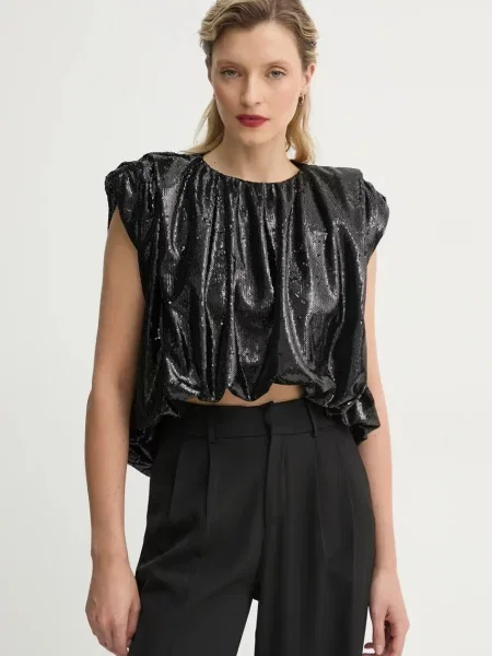 MMC STUDIO bluzka z aplikacją BLINK.TOP czarny