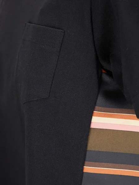 Tricou Sacai cu dungi negru