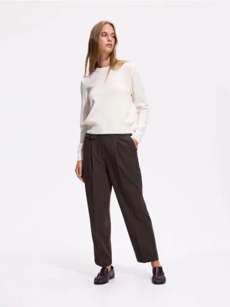 Reserved Pantaloni cu adaos de maro-închis maro