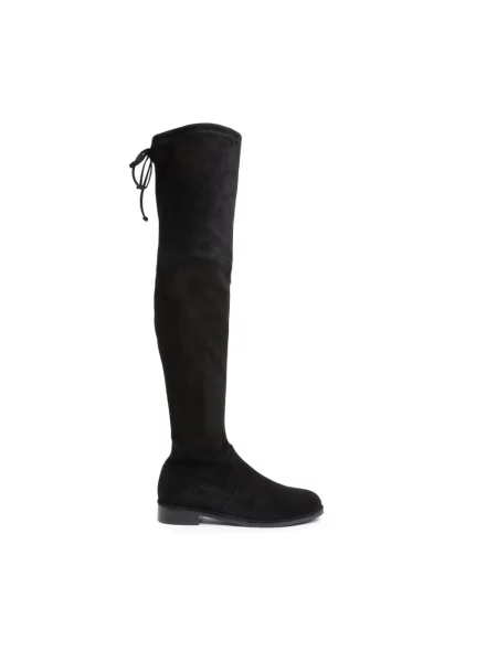 Muszkieterki Stuart Weitzman zamszowe czarne