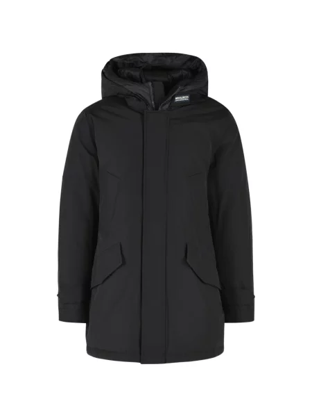 Geacă parka Woolrich cu glugă negru