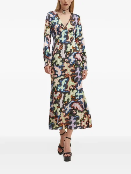 Rochie Never Fully Dressed cu decolteu în V negru