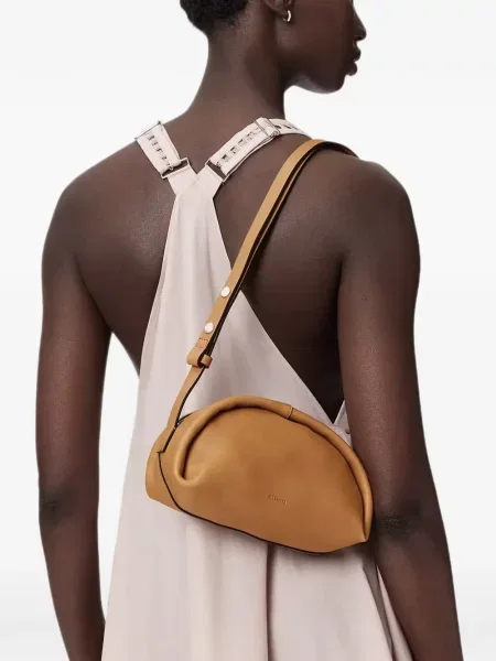 Geanta crossbody Allsaints cu autograf maro