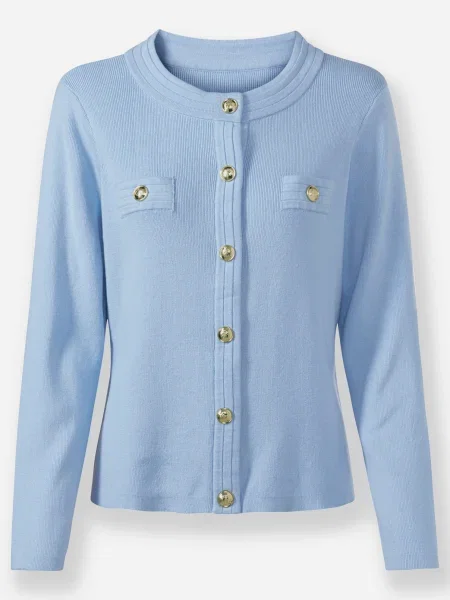 Heine Geacă tricotată azuriu