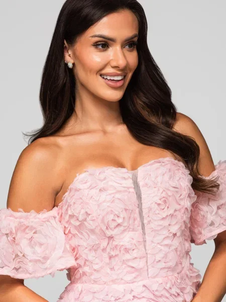 Rochie de seară Edoti de costum roz