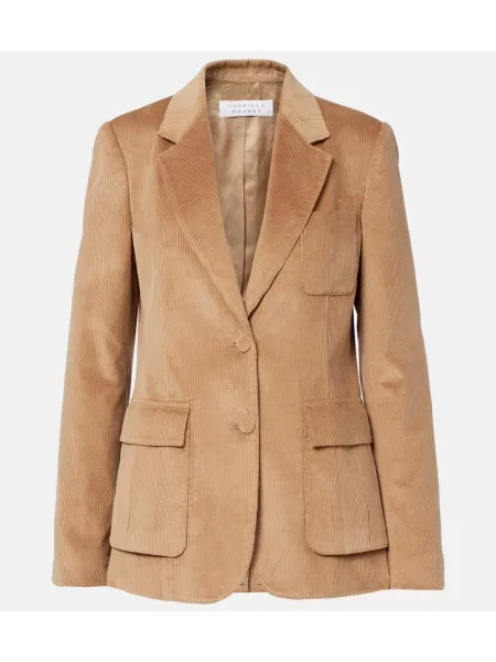 Sacou Gabriela Hearst de catifea cord maro