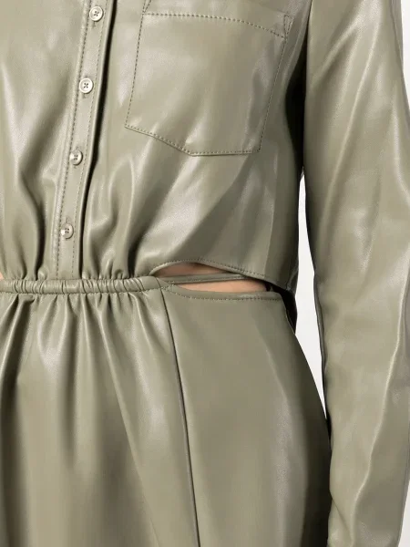 Rochie Simkhai din piele de costum verde