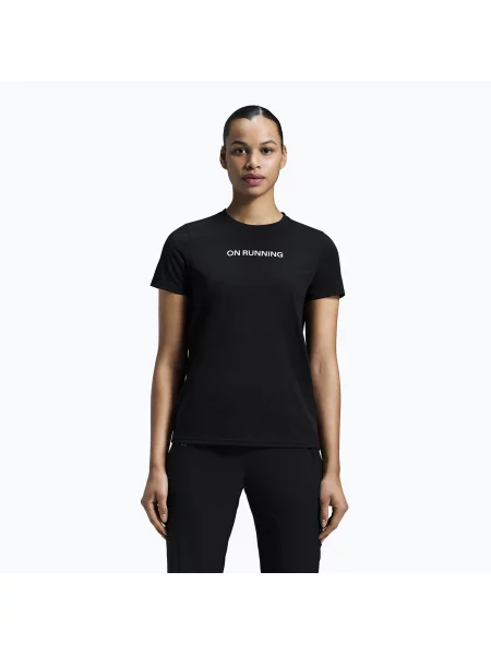 Koszulka do biegania On Running On Run-T black czarna