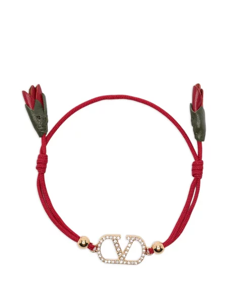 Brăţară Valentino Garavani cu model floral de cristal auriu