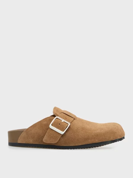 Замшевые сабо Prpy бежевые