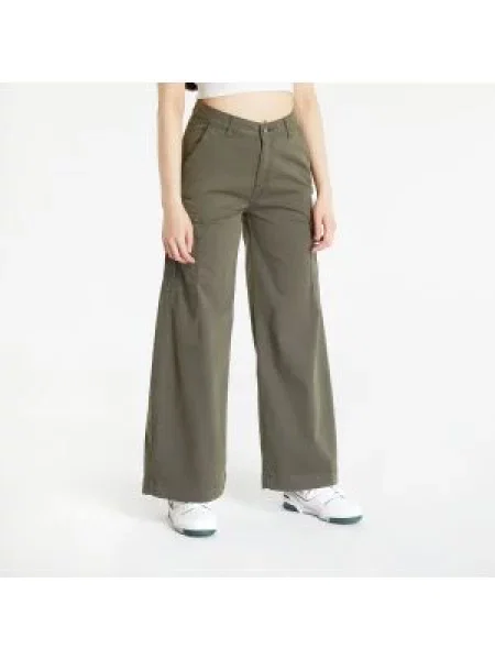Keprové široké pás cargo kalhoty Urban Classics zelené