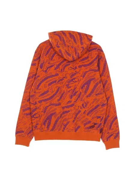 Długa bluza z kapturem Octopus z kapturem pomarańczowa