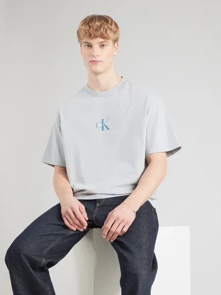 Calvin Klein Jeans Tričko modrá / sivá biela