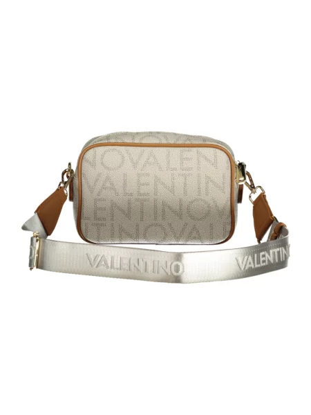 Lniana torebka crossbody Valentino By Mario Valentino beżowa