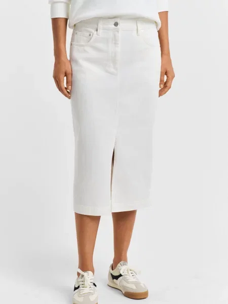 Міді джинсова спідниця Gant біла