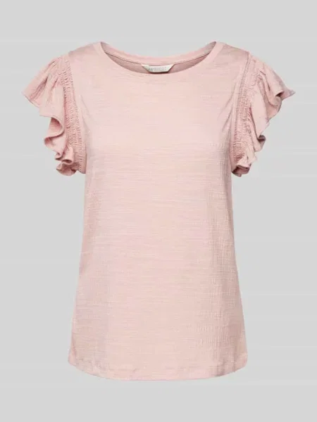 T-shirt z falbanami Apricot różowa
