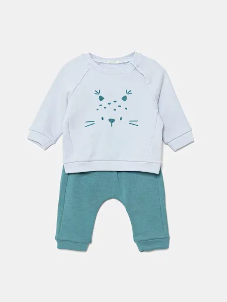 United Colors of Benetton Kojenecká tepláková souprava modrá