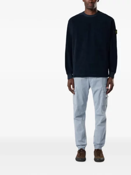 Samt dukserice Stone Island kamenje plava