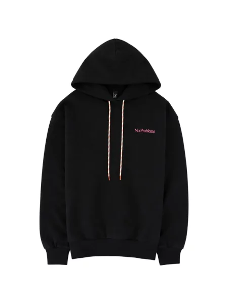 Пуловер No Problemo с качулка черно