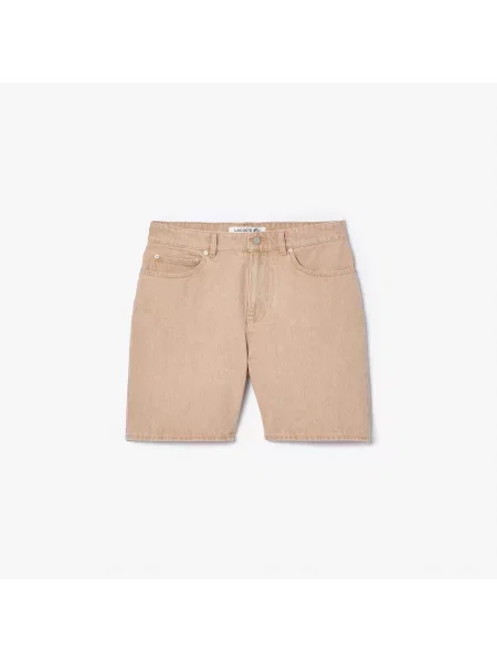 Lacoste Bermudy Z Denimu Z Efektem Sprania różowy