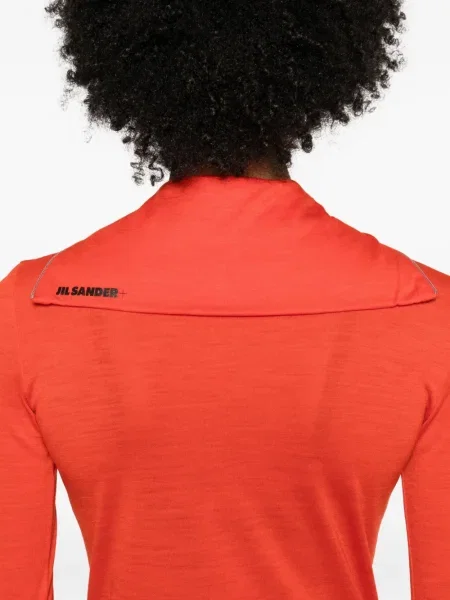 Hanorac cu fermoar Jil Sander roșu