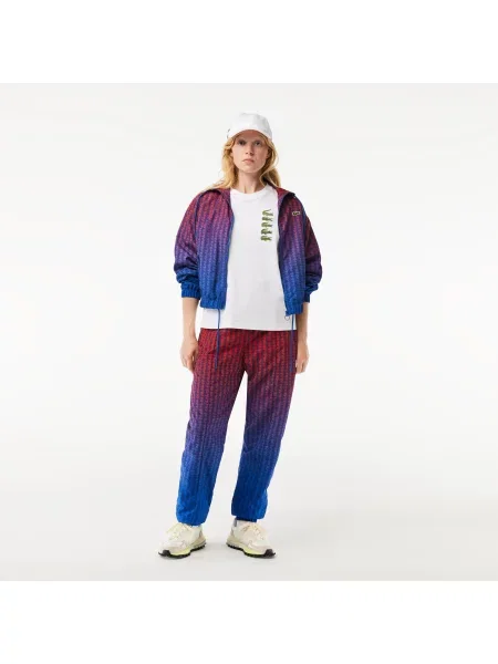 Lacoste Koszulka Oversize Iconic Croc Print biała