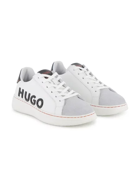 Otroške usnjene superge HUGO bela