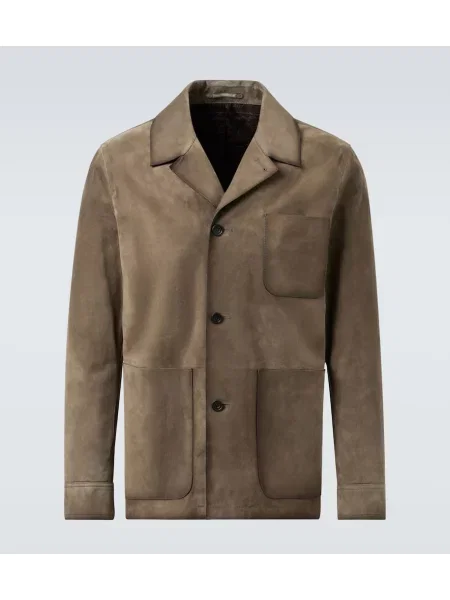 Велурено яке Berluti кафяво